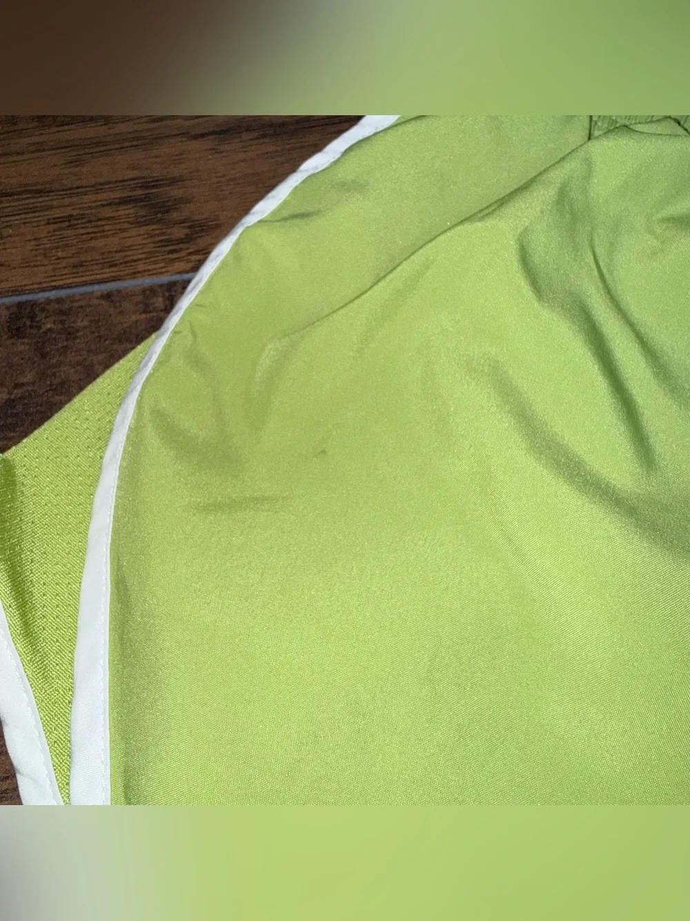 Nike Lime Green Girls' Athletic Shorts with White Trim